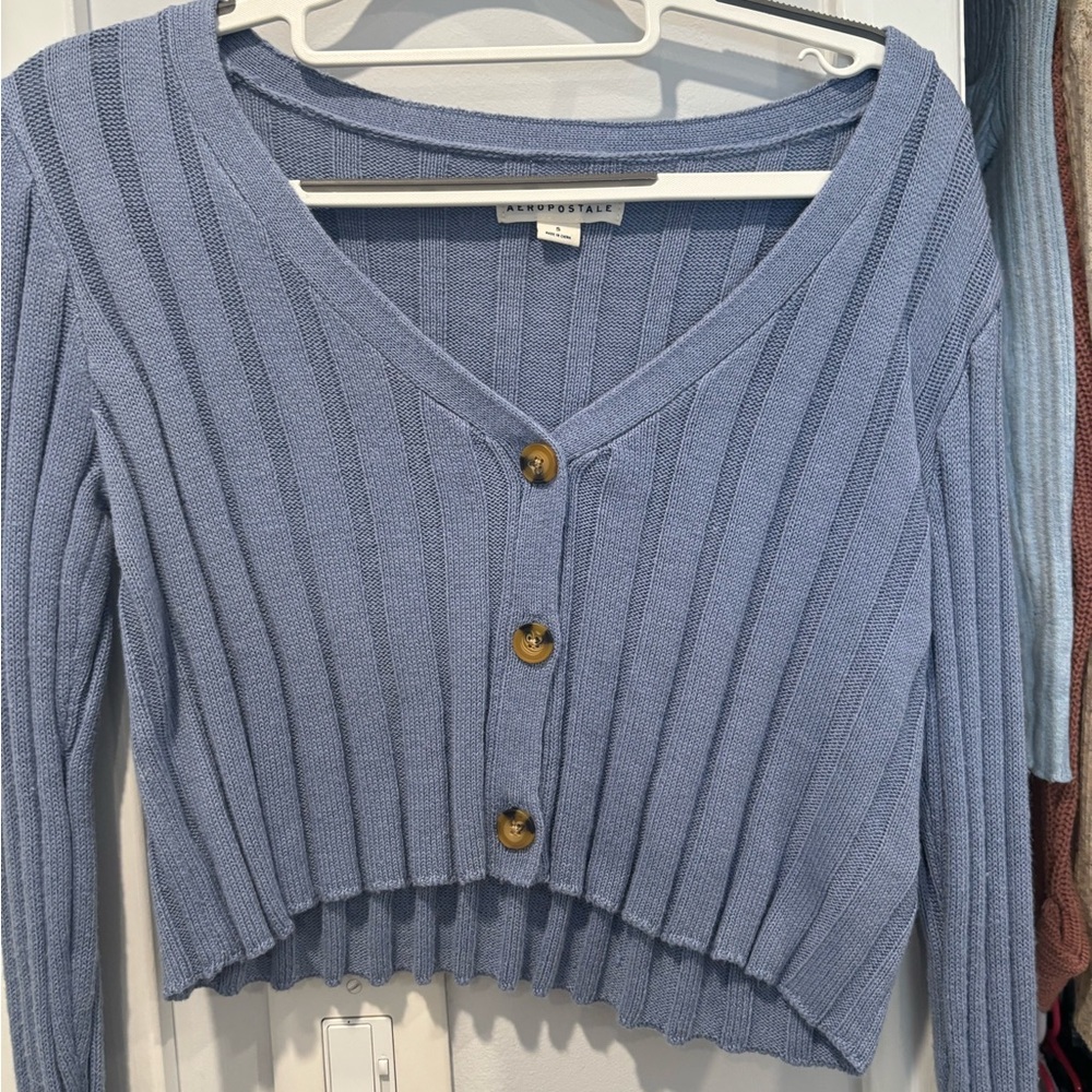 Aeropostale  Ribbed Button-Up Cardigan